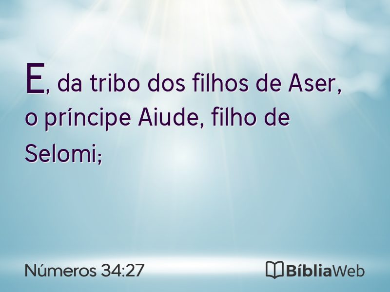 Números 34:27 em imagem para compartilhar