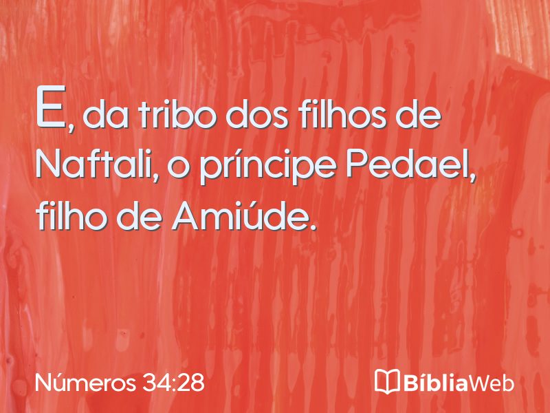 Números 34:28 em imagem para compartilhar