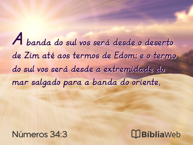 Números 34:3 em imagem para compartilhar
