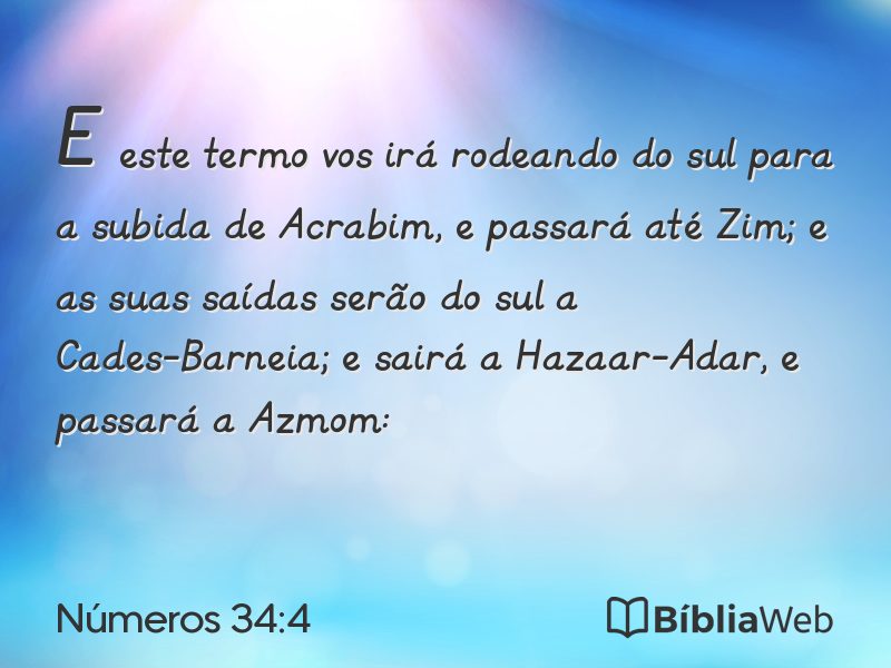 Números 34:4 em imagem para compartilhar