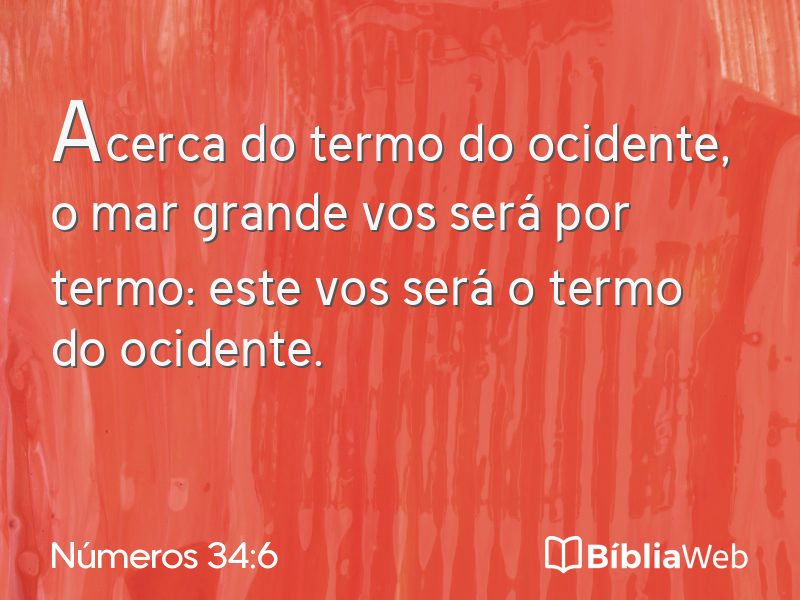 Números 34:6 em imagem para compartilhar