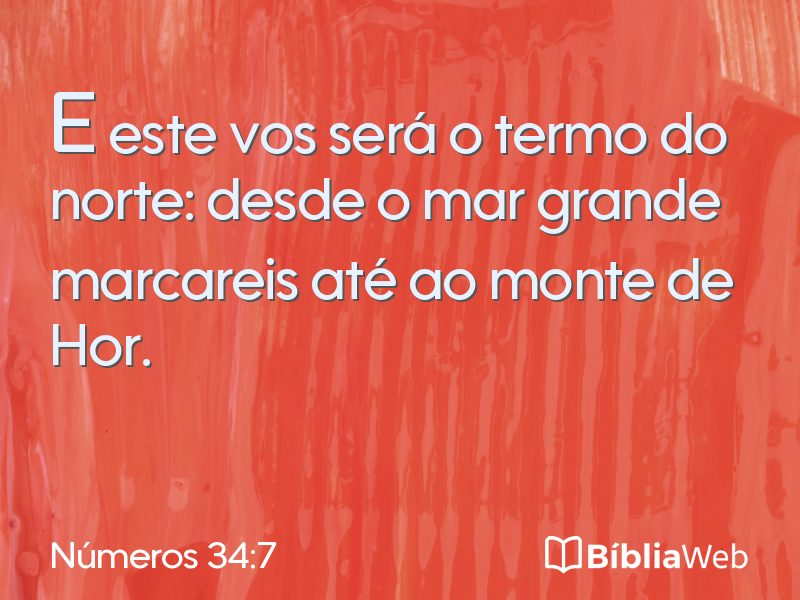 Números 34:7 em imagem para compartilhar