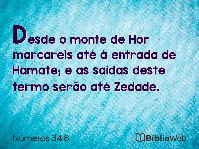 Números 34:8 em imagem para compartilhar