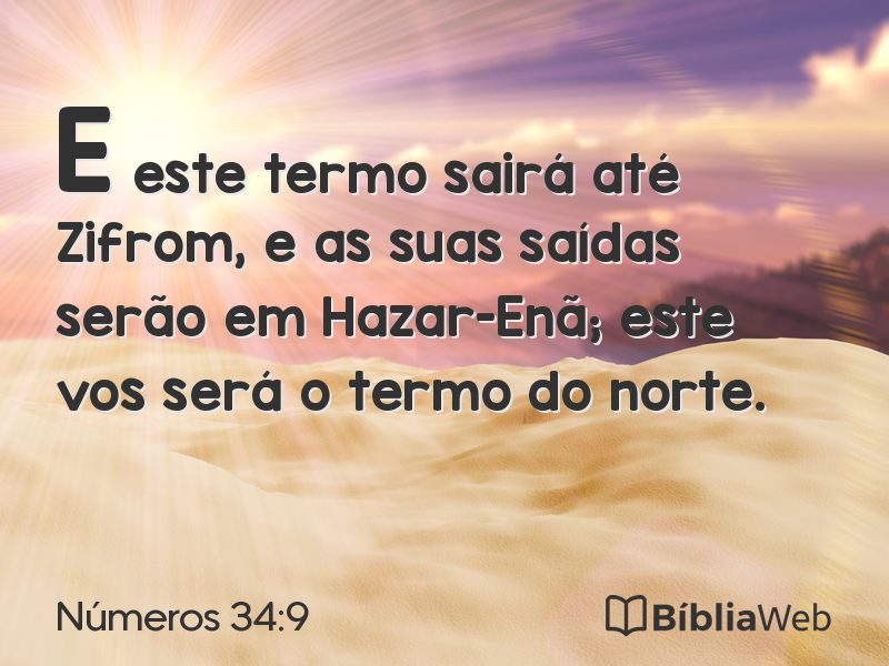 Números 34:9 em imagem para compartilhar