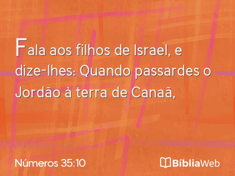 Números 35:10 em imagem para compartilhar