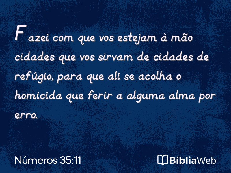 Números 35:11 em imagem para compartilhar