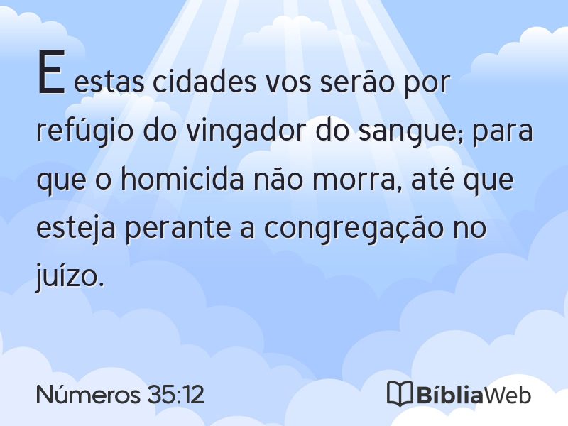 Números 35:12 em imagem para compartilhar