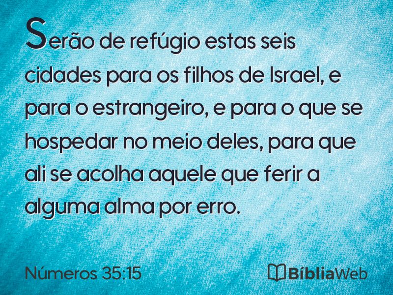 Números 35:15 em imagem para compartilhar