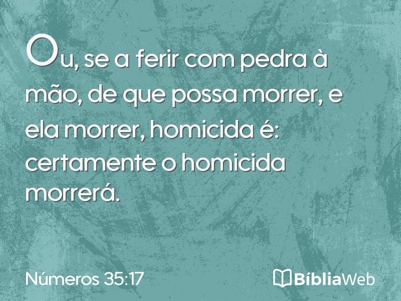 Números 35:17 em imagem para compartilhar
