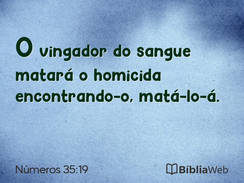 Números 35:19 em imagem para compartilhar