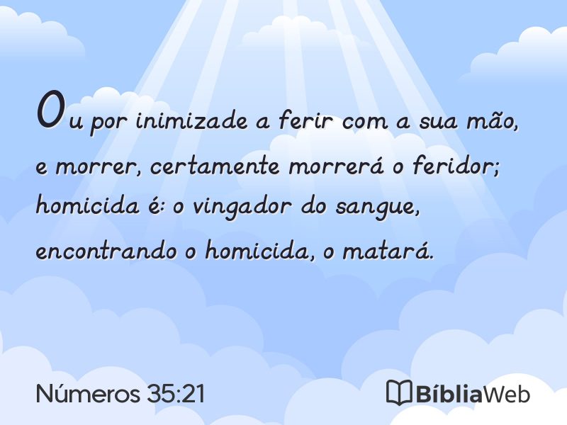 Números 35:21 em imagem para compartilhar