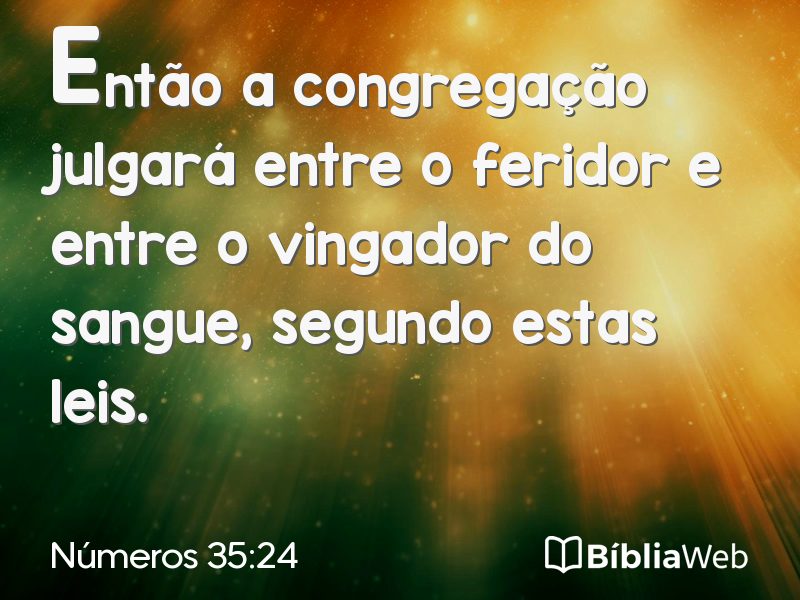 Números 35:24 em imagem para compartilhar