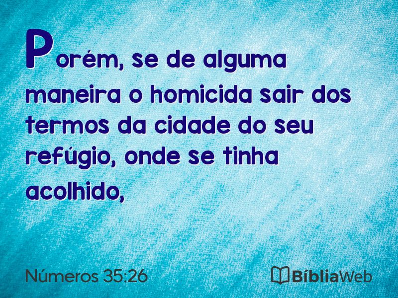 Números 35:26 em imagem para compartilhar
