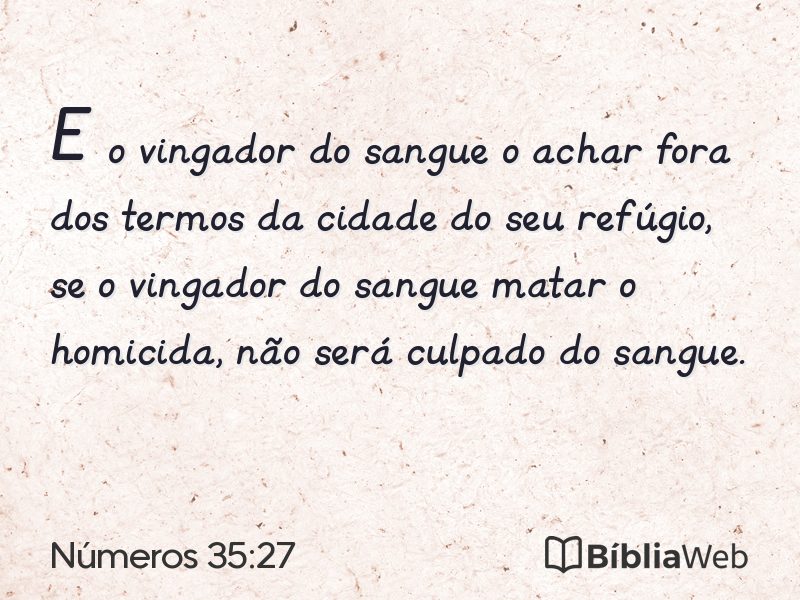 Números 35:27 em imagem para compartilhar