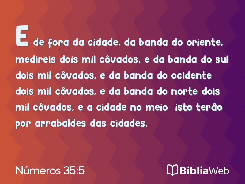 Números 35:5 em imagem para compartilhar