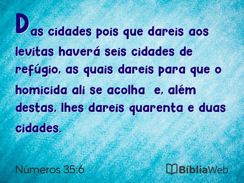 Números 35:6 em imagem para compartilhar