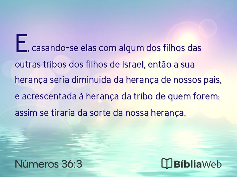 Números 36:3 em imagem para compartilhar