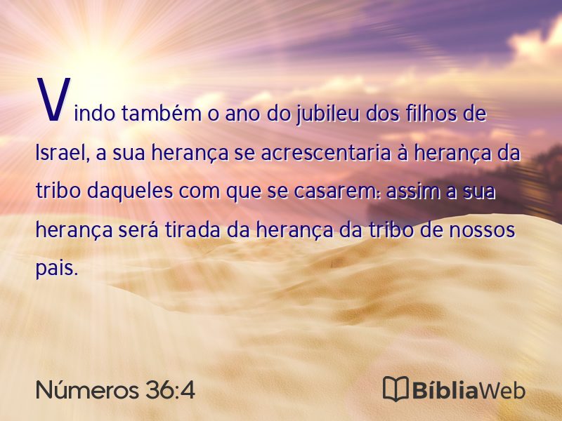 Números 36:4 em imagem para compartilhar