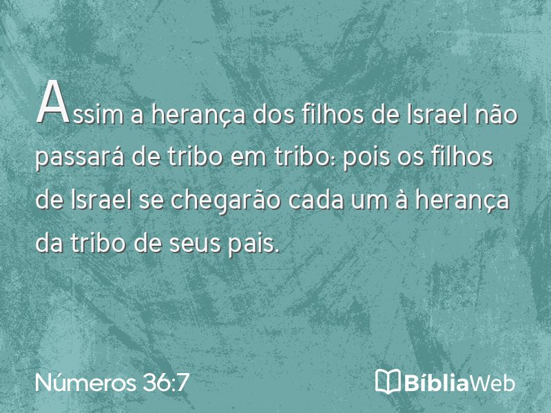 Números 36:7 em imagem para compartilhar