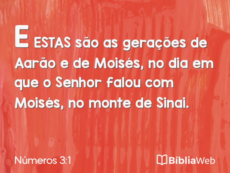 Números 3:1 em imagem para compartilhar