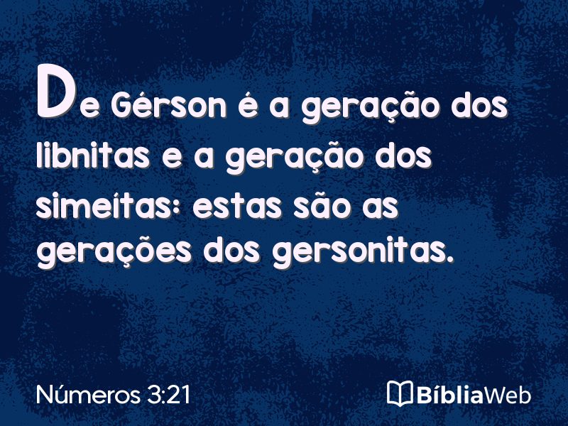 Números 3:21 em imagem para compartilhar