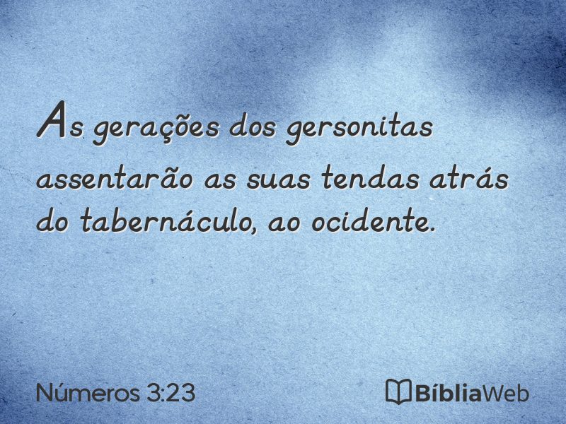 Números 3:23 em imagem para compartilhar