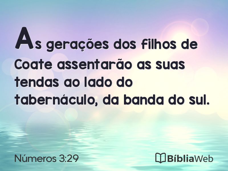 Números 3:29 em imagem para compartilhar