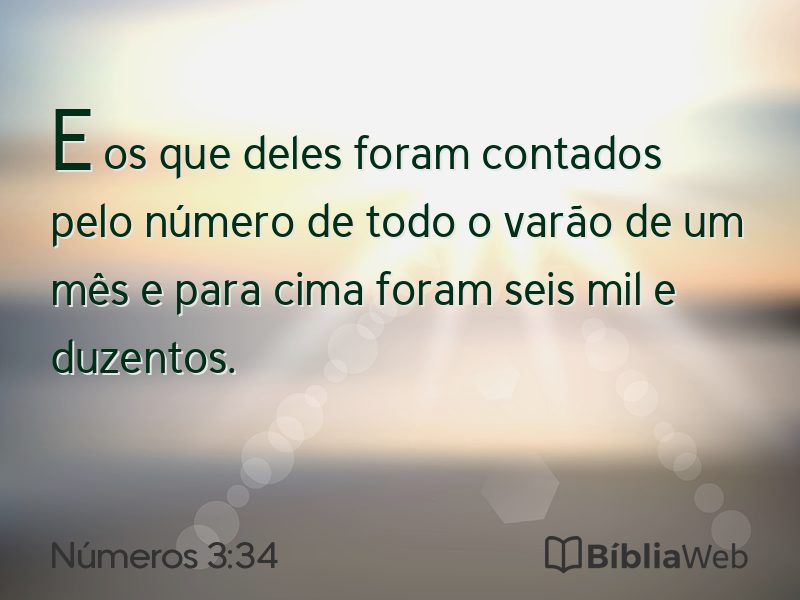 Números 3:34 em imagem para compartilhar