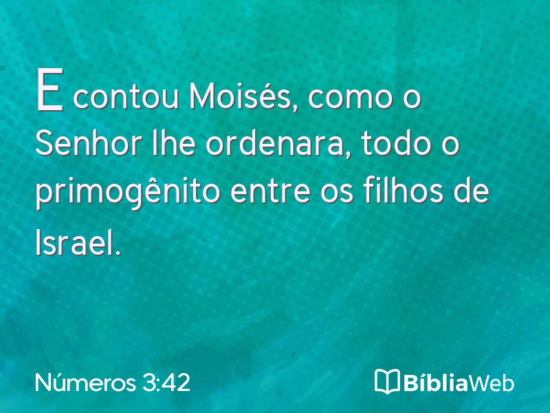 Números 3:42 em imagem para compartilhar