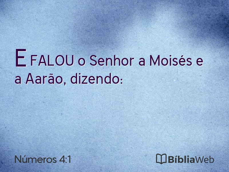 Números 4:1 em imagem para compartilhar