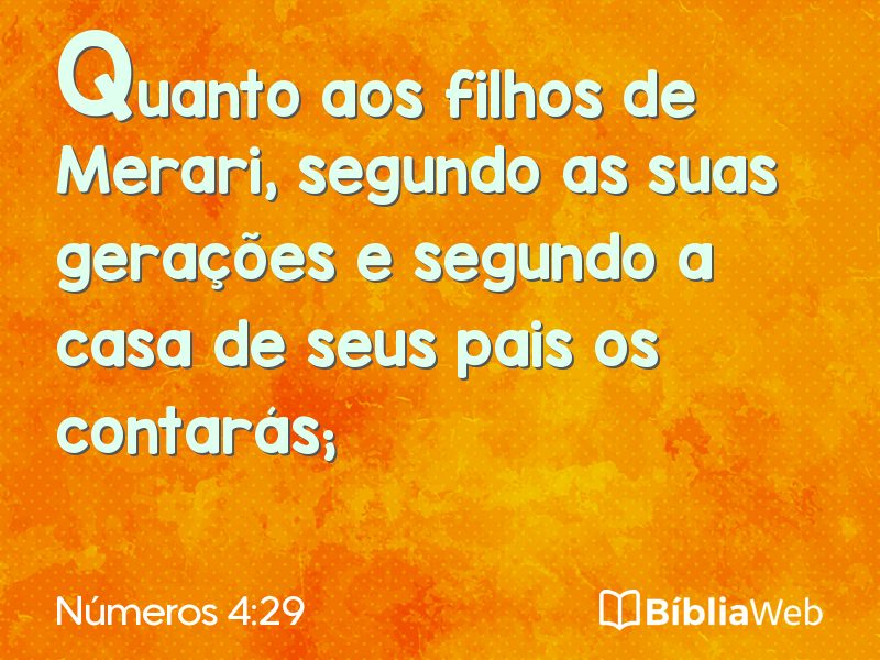 Números 4:29 em imagem para compartilhar