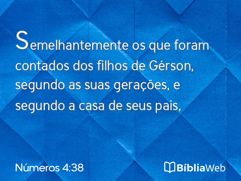 Números 4:38 em imagem para compartilhar