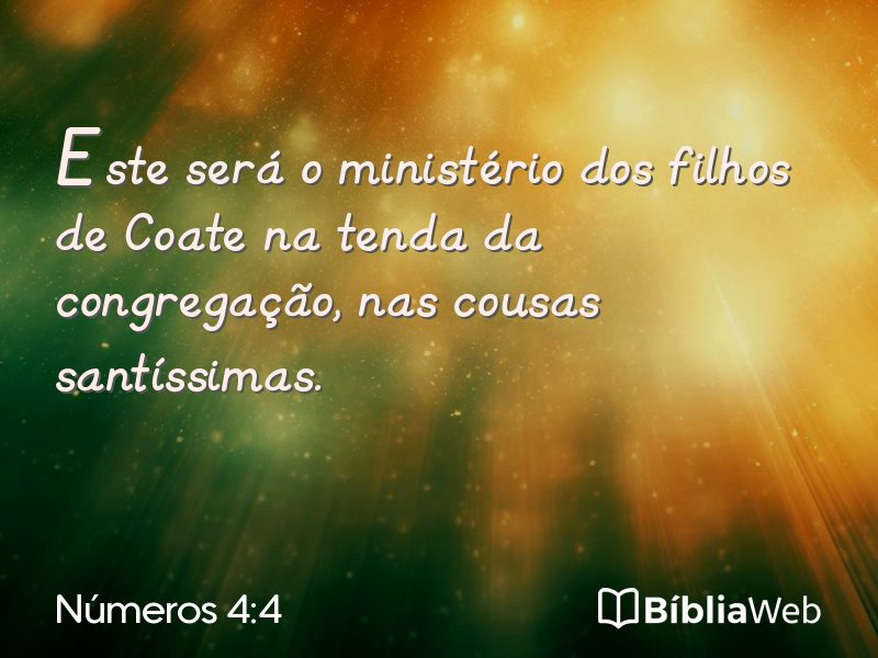 Números 4:4 em imagem para compartilhar
