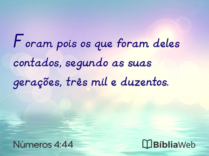 Números 4:44 em imagem para compartilhar