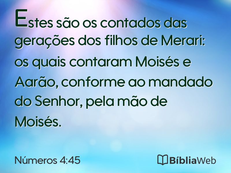 Números 4:45 em imagem para compartilhar