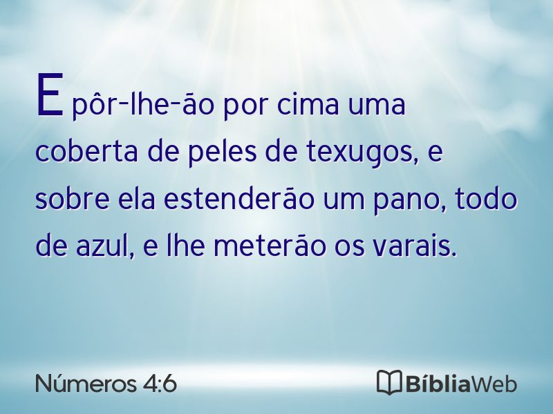 Números 4:6 em imagem para compartilhar