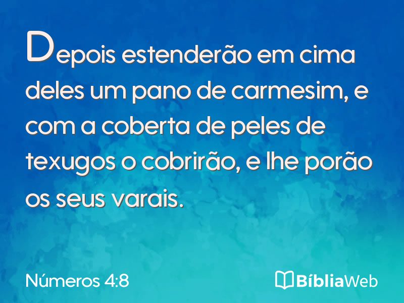 Números 4:8 em imagem para compartilhar