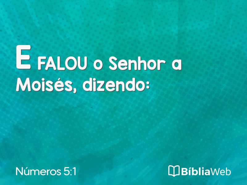 Números 5:1 em imagem para compartilhar