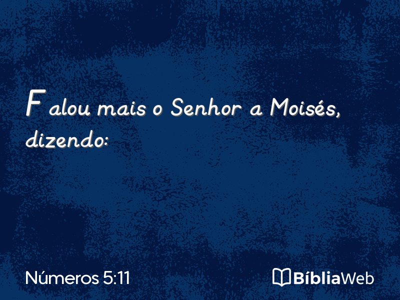 Números 5:11 em imagem para compartilhar