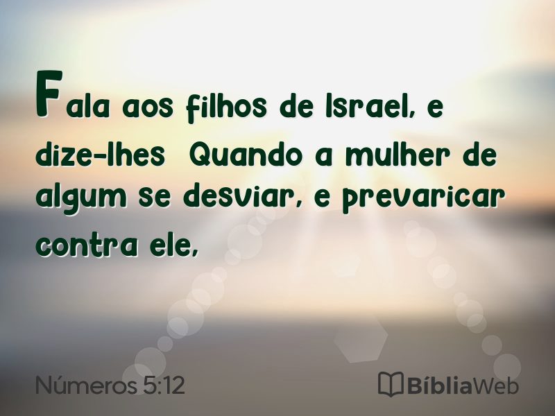 Números 5:12 em imagem para compartilhar