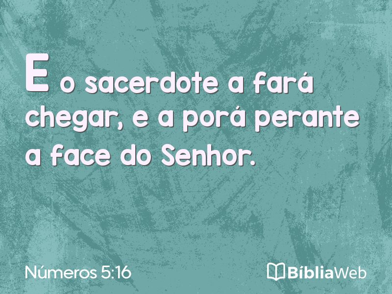 Números 5:16 em imagem para compartilhar