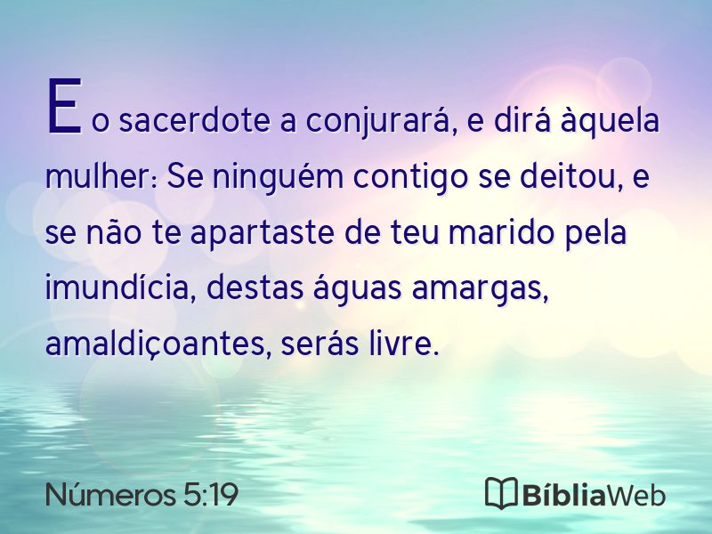 Números 5:19 em imagem para compartilhar
