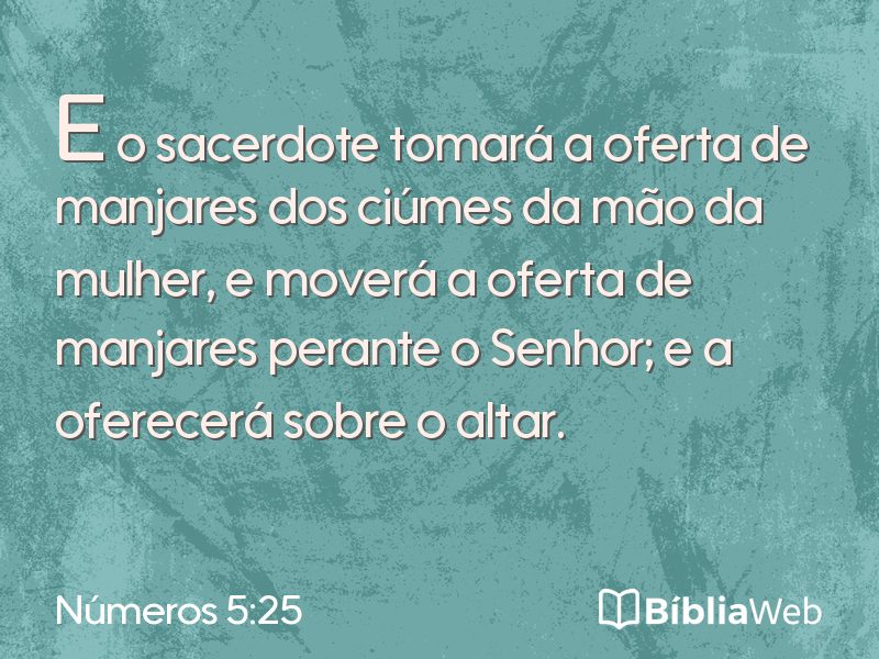 Números 5:25 em imagem para compartilhar