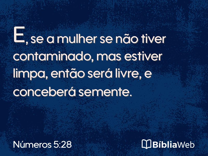 Números 5:28 em imagem para compartilhar