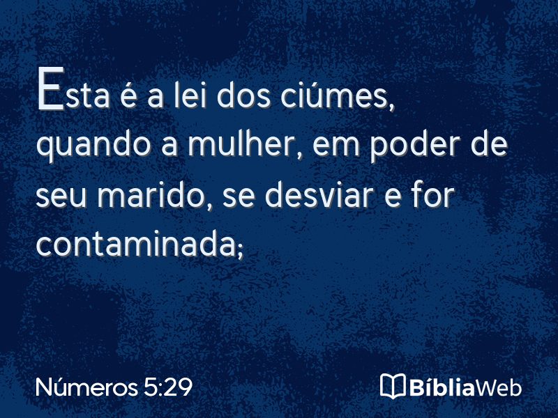 Números 5:29 em imagem para compartilhar