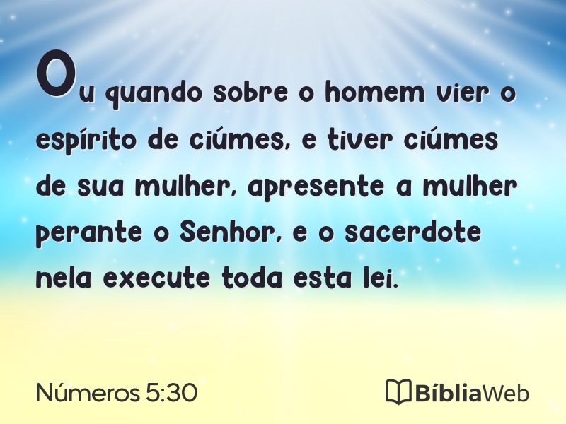 Números 5:30 em imagem para compartilhar