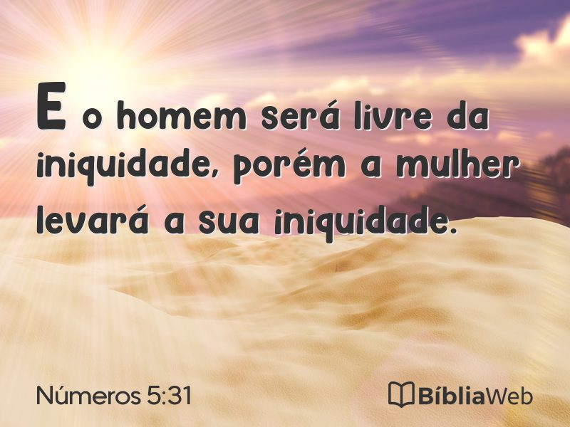 Números 5:31 em imagem para compartilhar
