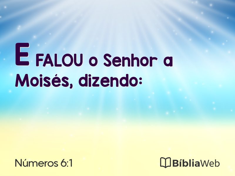 Números 6:1 em imagem para compartilhar