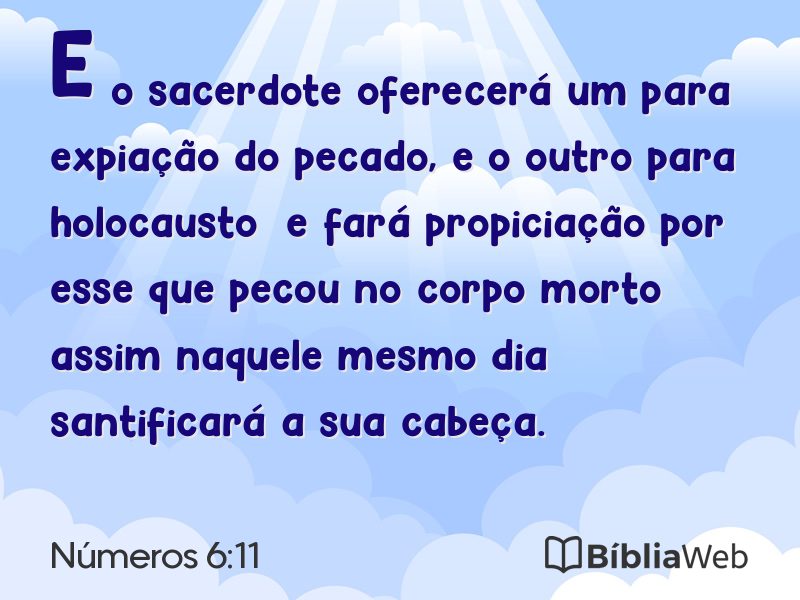 Números 6:11 em imagem para compartilhar