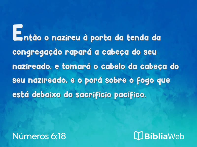 Números 6:18 em imagem para compartilhar